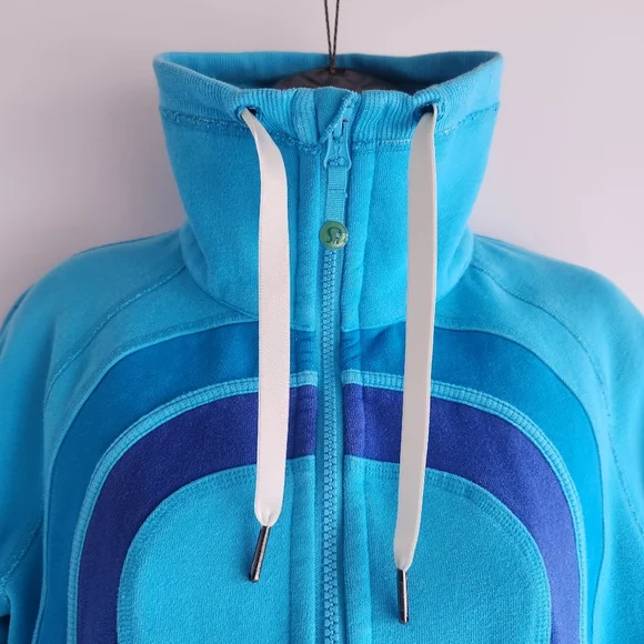 Lululemon Athletica Full Zip Jacket in Scuba Blue Size 10 - Picture 3 of 16